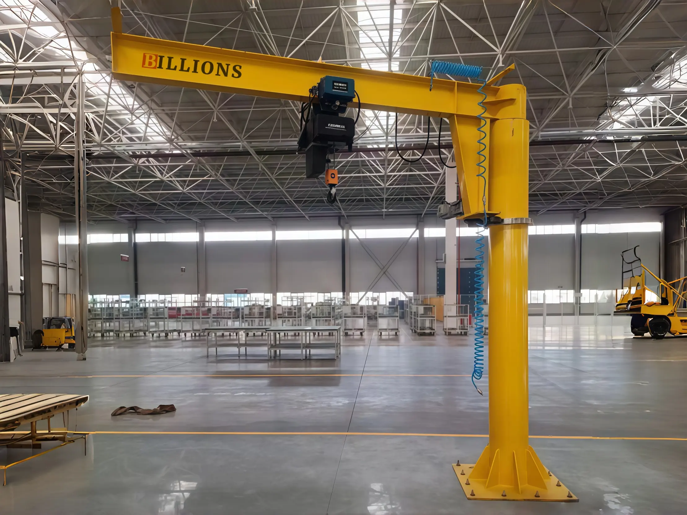 Low Headroom Column Jib Cranes for limited height workshop